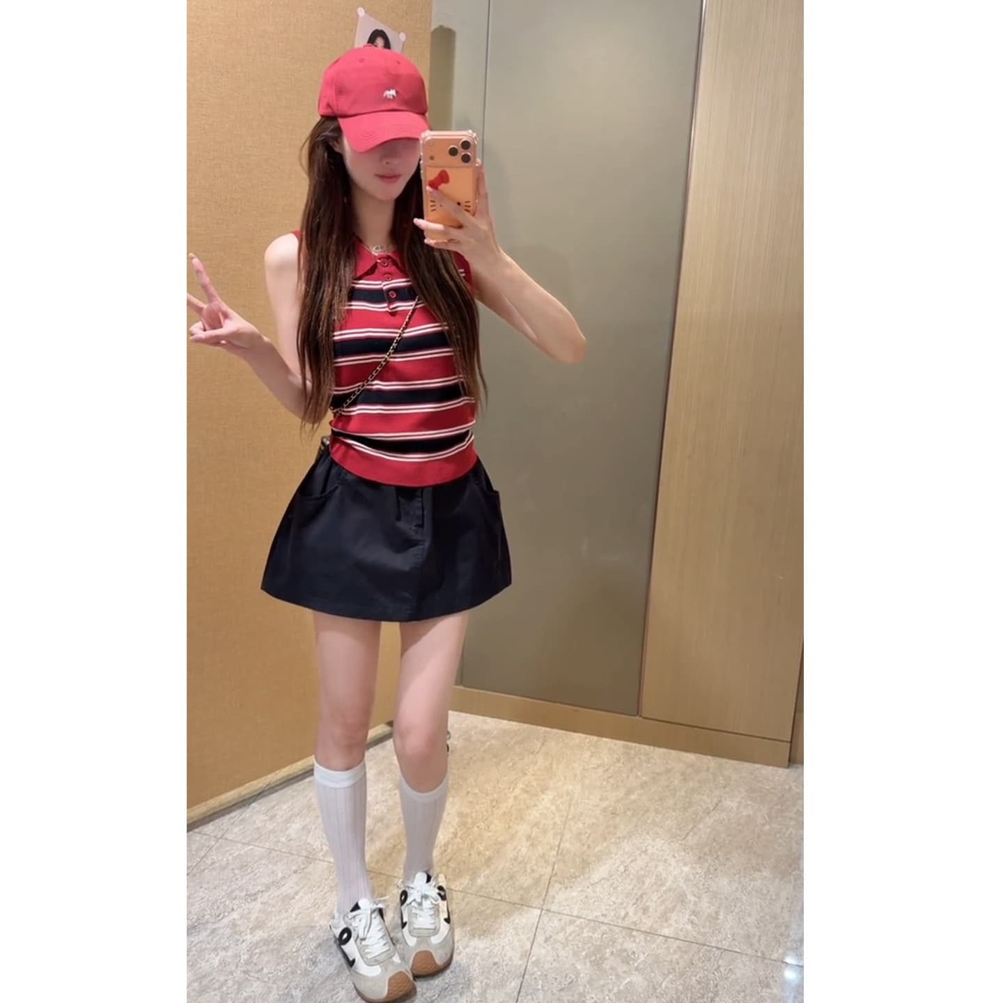 2026 새로운 폭발 스트라이프 POLO 셔츠 여성 여름 작은 키 맨위 상세 이미지 5