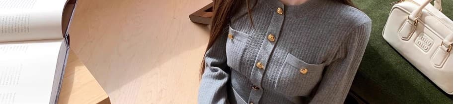 장쑤 저장 및 상하이 명문 여성 착용 가져 가라. 가을 겨울 회색 니트 몸매 가꾸기 타이트 스커트 미니 스커트 부유 한 가족 천 골드 작은 샤넬 스타일 여성 드레스 상세 이미지 10