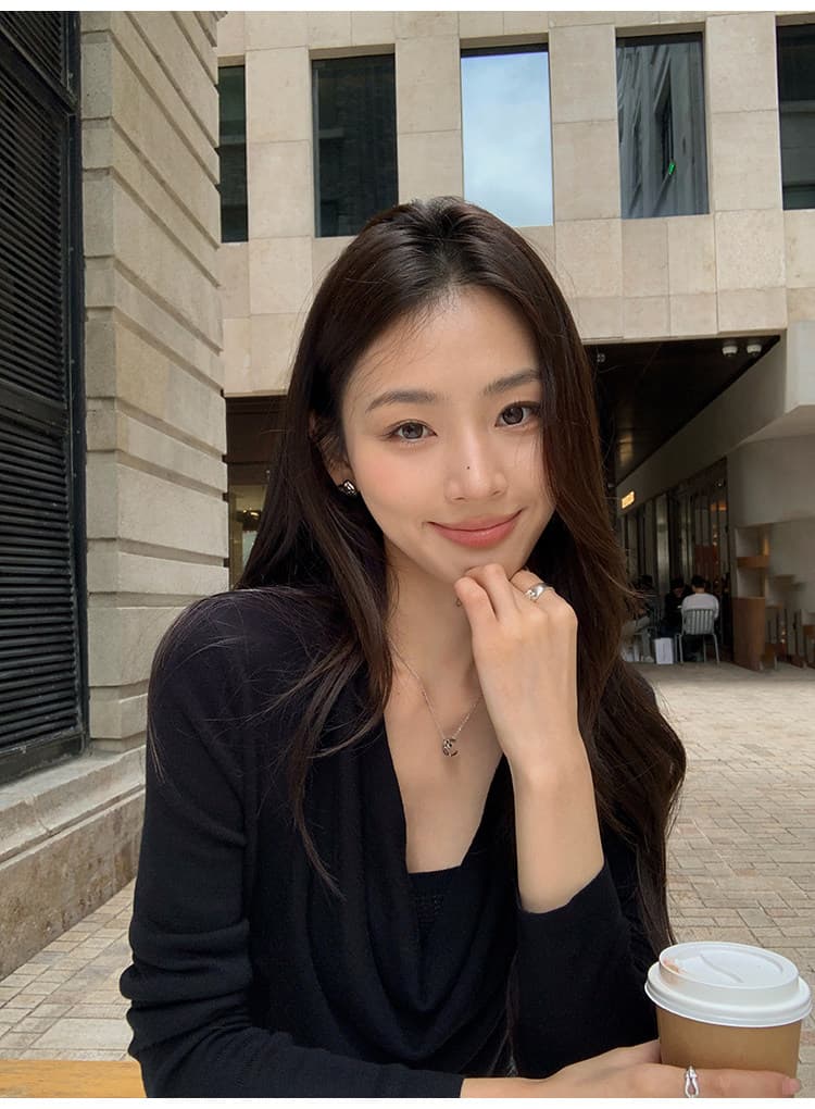 pusumede 독점적인 마음 품격 흔들다 칼라 양모 니트 스웨터 여성 스웨터 고급 센스 몸매 가꾸기 슬림해 보이는 맨위 상세 이미지 19