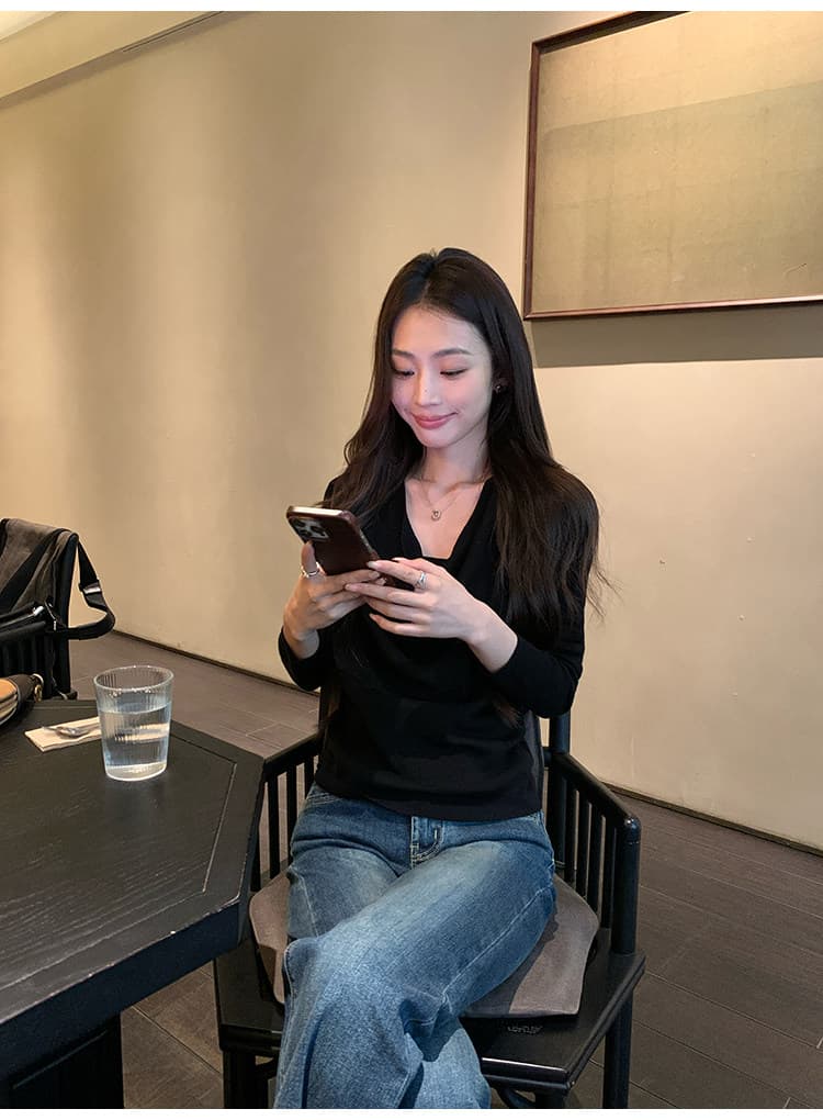 pusumede 독점적인 마음 품격 흔들다 칼라 양모 니트 스웨터 여성 스웨터 고급 센스 몸매 가꾸기 슬림해 보이는 맨위 상세 이미지 31