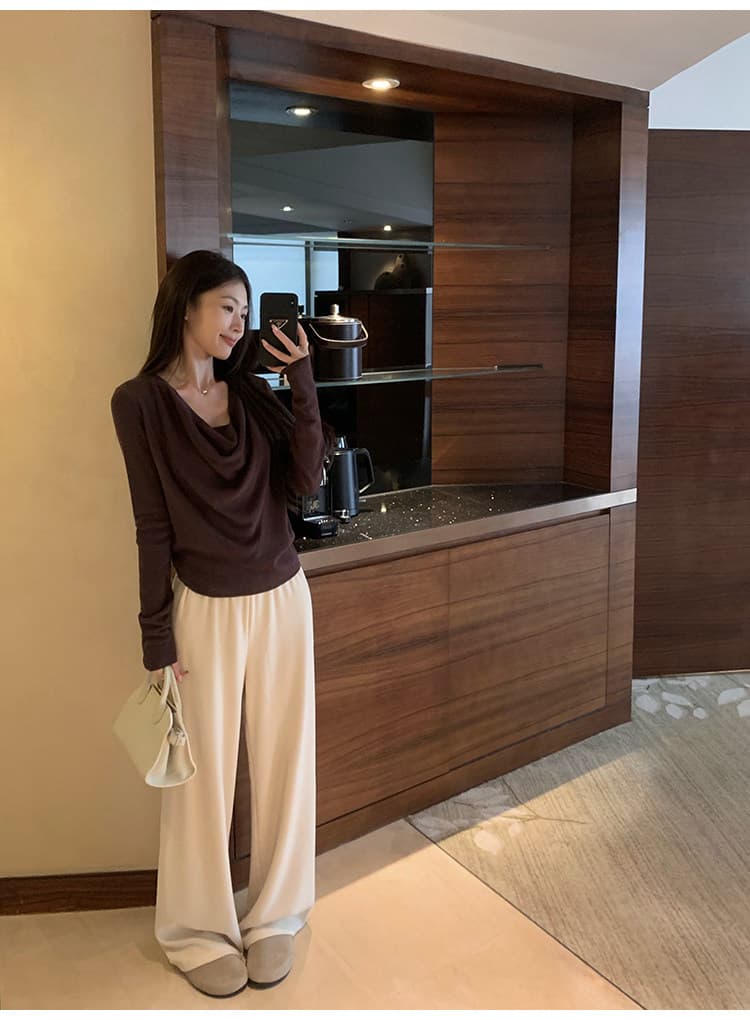 pusumede 독점적인 마음 품격 흔들다 칼라 양모 니트 스웨터 여성 스웨터 고급 센스 몸매 가꾸기 슬림해 보이는 맨위 상세 이미지 38