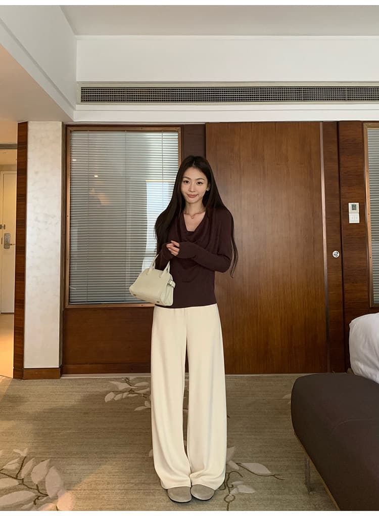 pusumede 독점적인 마음 품격 흔들다 칼라 양모 니트 스웨터 여성 스웨터 고급 센스 몸매 가꾸기 슬림해 보이는 맨위 상세 이미지 39