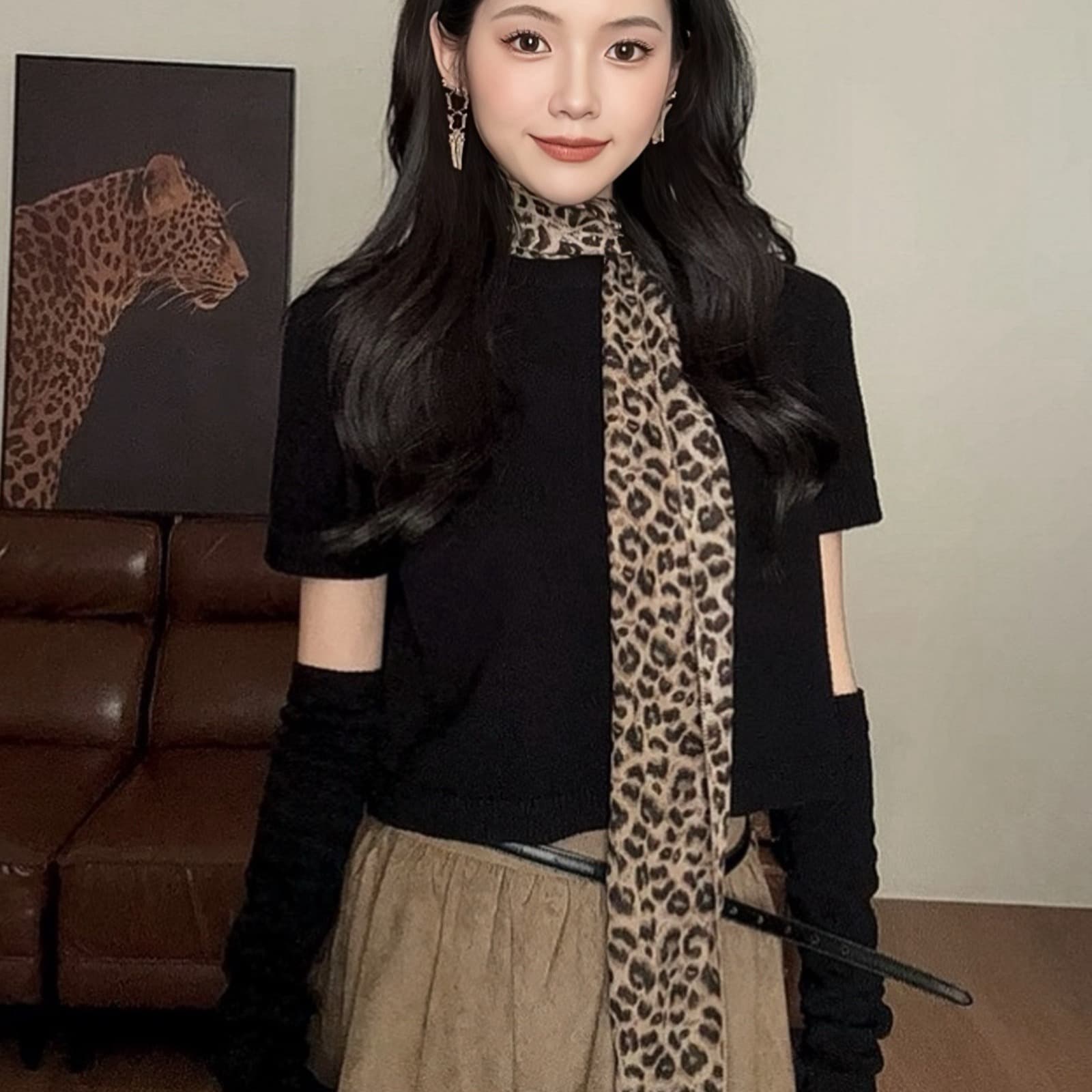 2026 자이언트 잘 생긴 ~ 중 가을 한 부서 탈착식 소매 커버 니트 스웨터 여성 디자인 센스 부드러운 찹쌀 패션 예쁜 스웨터 이미지 5