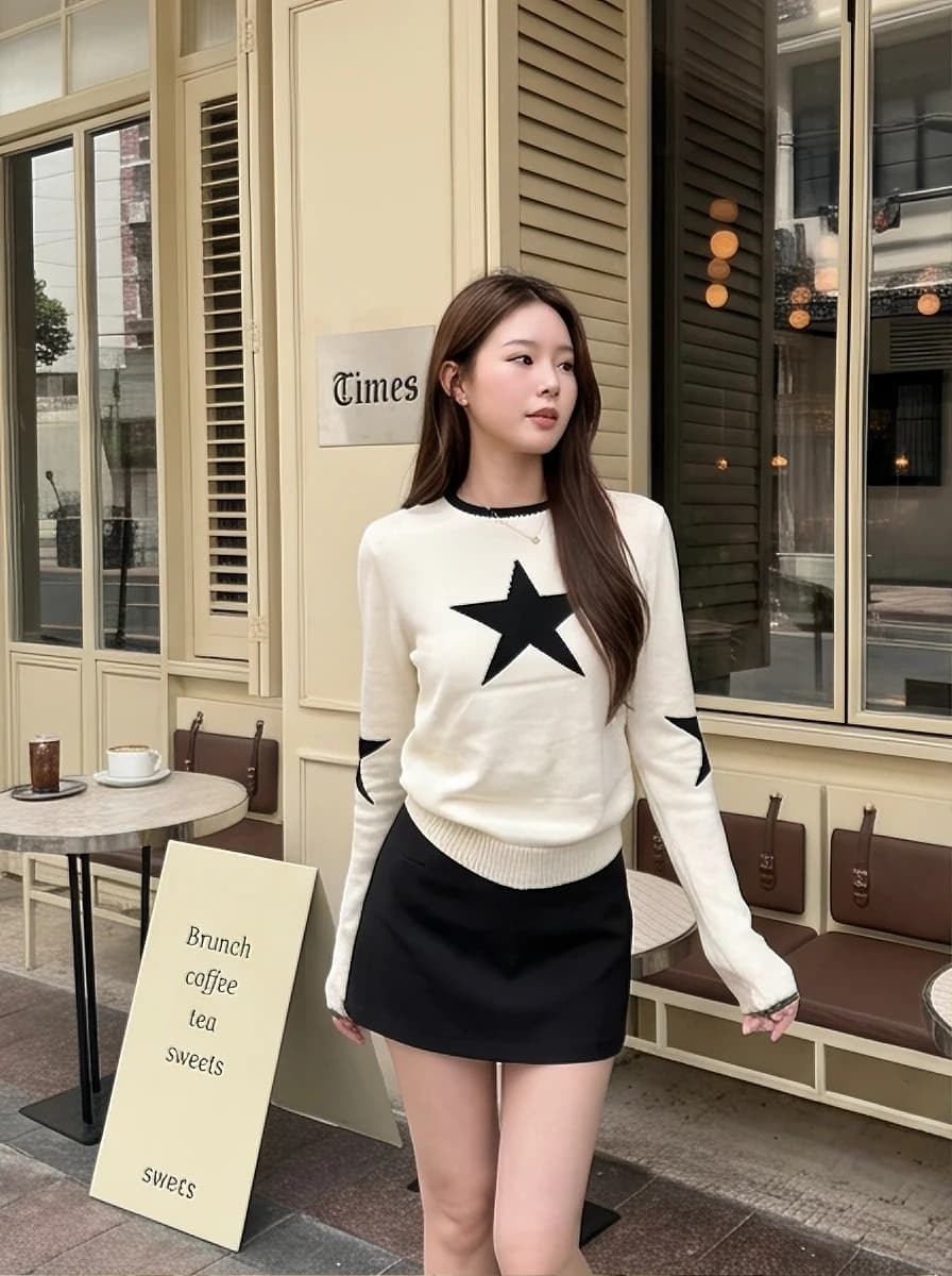 작은 대중 디자인 라운드 넥 스웨터 여자 가을 겨울 2026 새로운 루즈핏 슬림해 보이는 캐주얼 다용도 니트 스웨터 상세 이미지 19