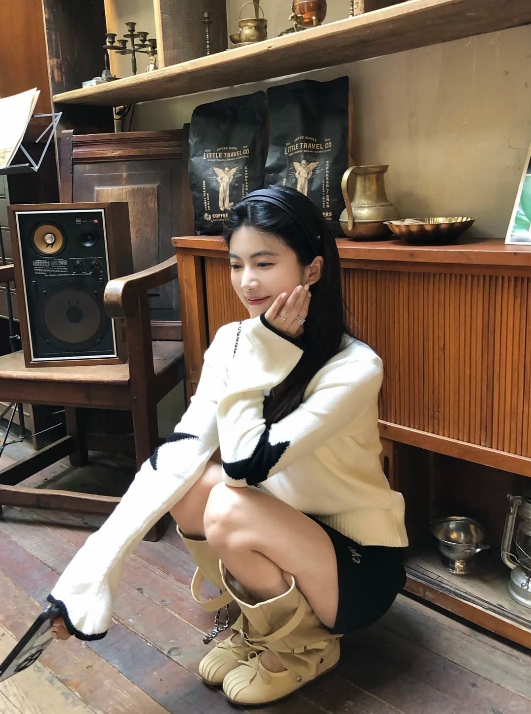 작은 대중 디자인 라운드 넥 스웨터 여자 가을 겨울 2026 새로운 루즈핏 슬림해 보이는 캐주얼 다용도 니트 스웨터 상세 이미지 20