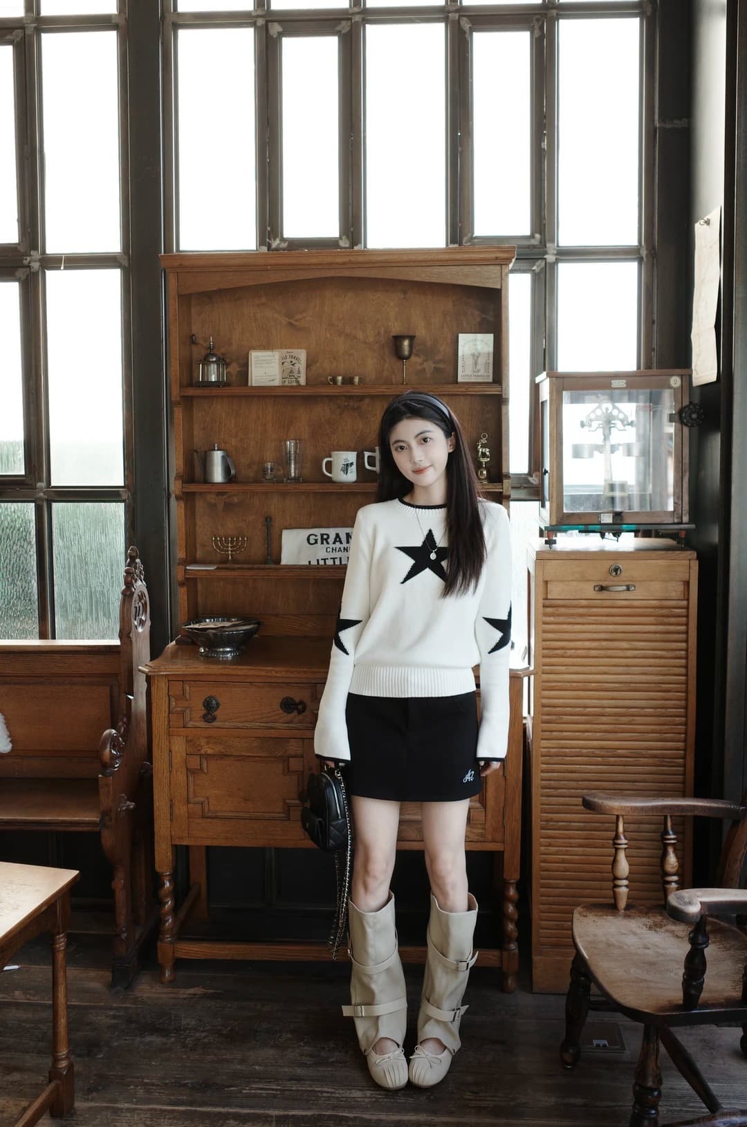 작은 대중 디자인 라운드 넥 스웨터 여자 가을 겨울 2026 새로운 루즈핏 슬림해 보이는 캐주얼 다용도 니트 스웨터 상세 이미지 23