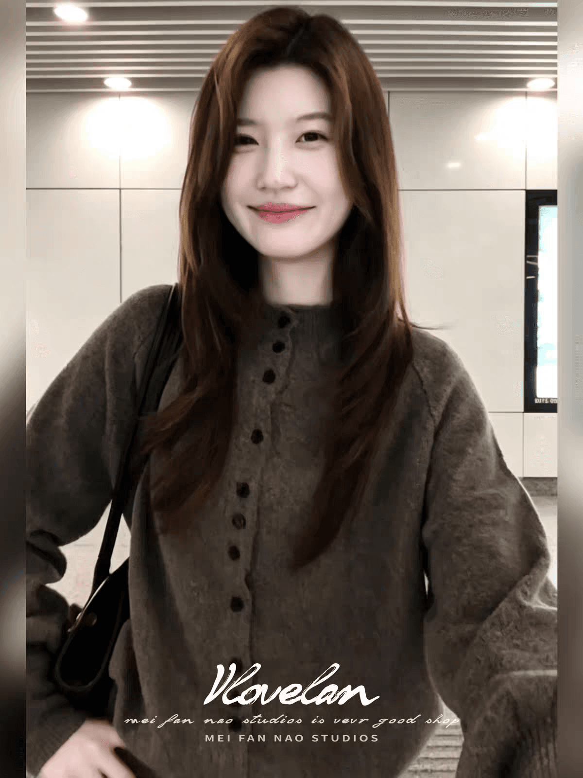 프랑스식 싱글 줄 버튼 긴팔 스웨터 여성 코트 가을 예술 계열 품격 슬림해 보이는 루즈핏 고급 센스 오픈 가디건 맨위 상세 이미지 5