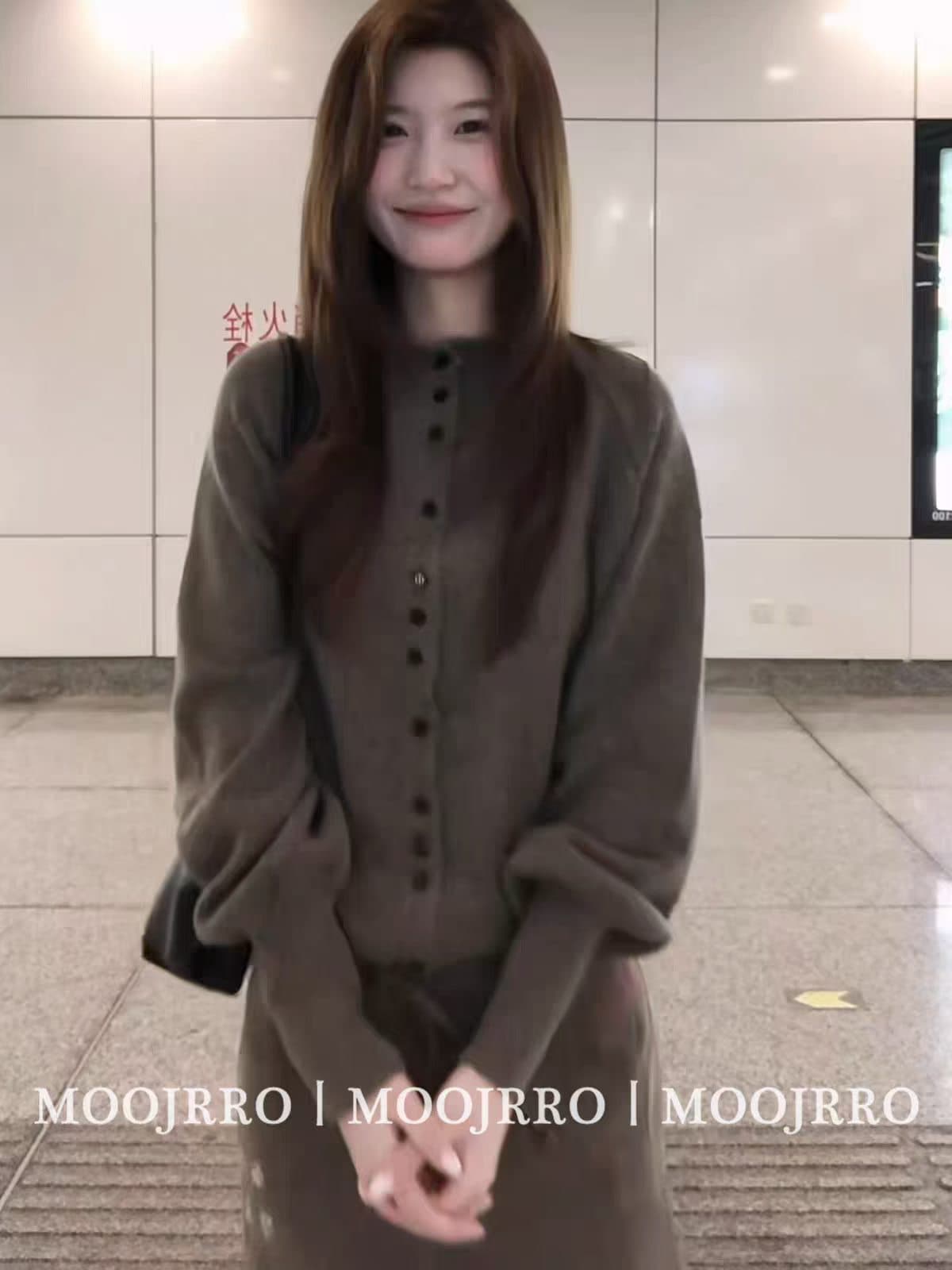 프랑스식 싱글 줄 버튼 긴팔 스웨터 여성 코트 가을 예술 계열 품격 슬림해 보이는 루즈핏 고급 센스 오픈 가디건 맨위 상세 이미지 9