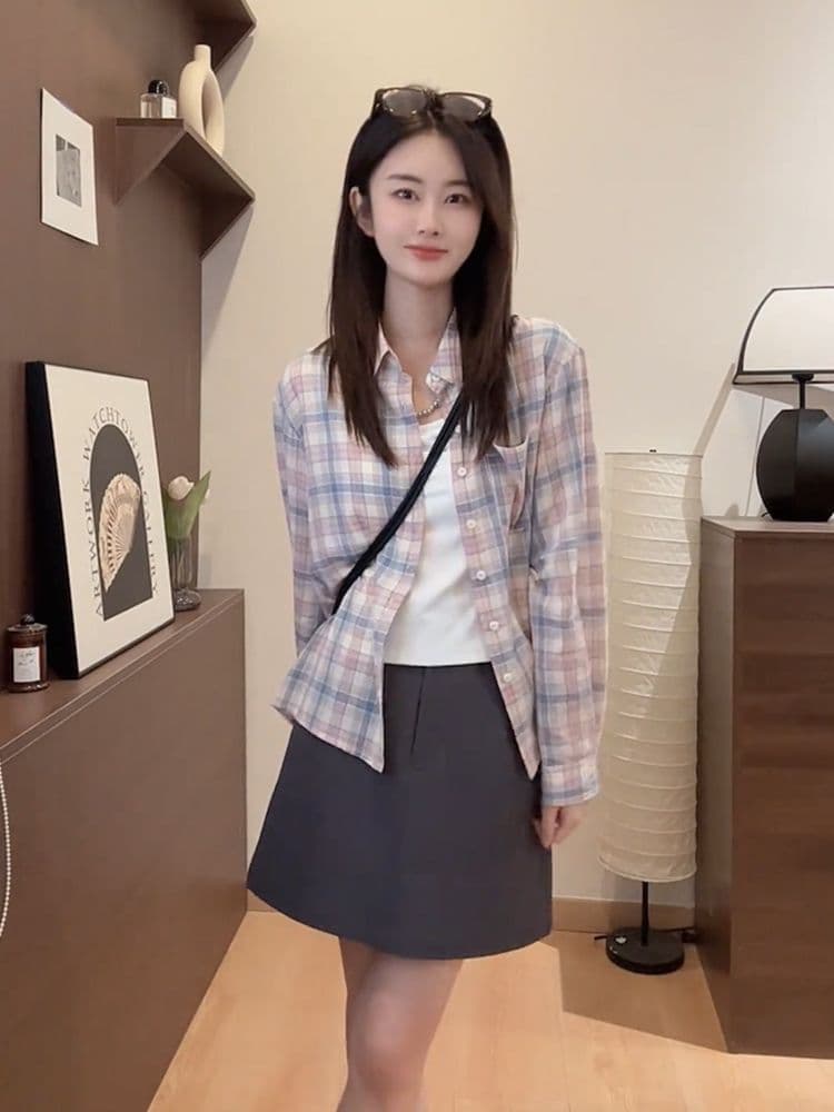 패션 새로운 캐주얼 루즈핏 여름 얇은 스타일 긴팔 셔츠 오픈 가디건 맨위 자외선 차단 재킷 상세 이미지 18