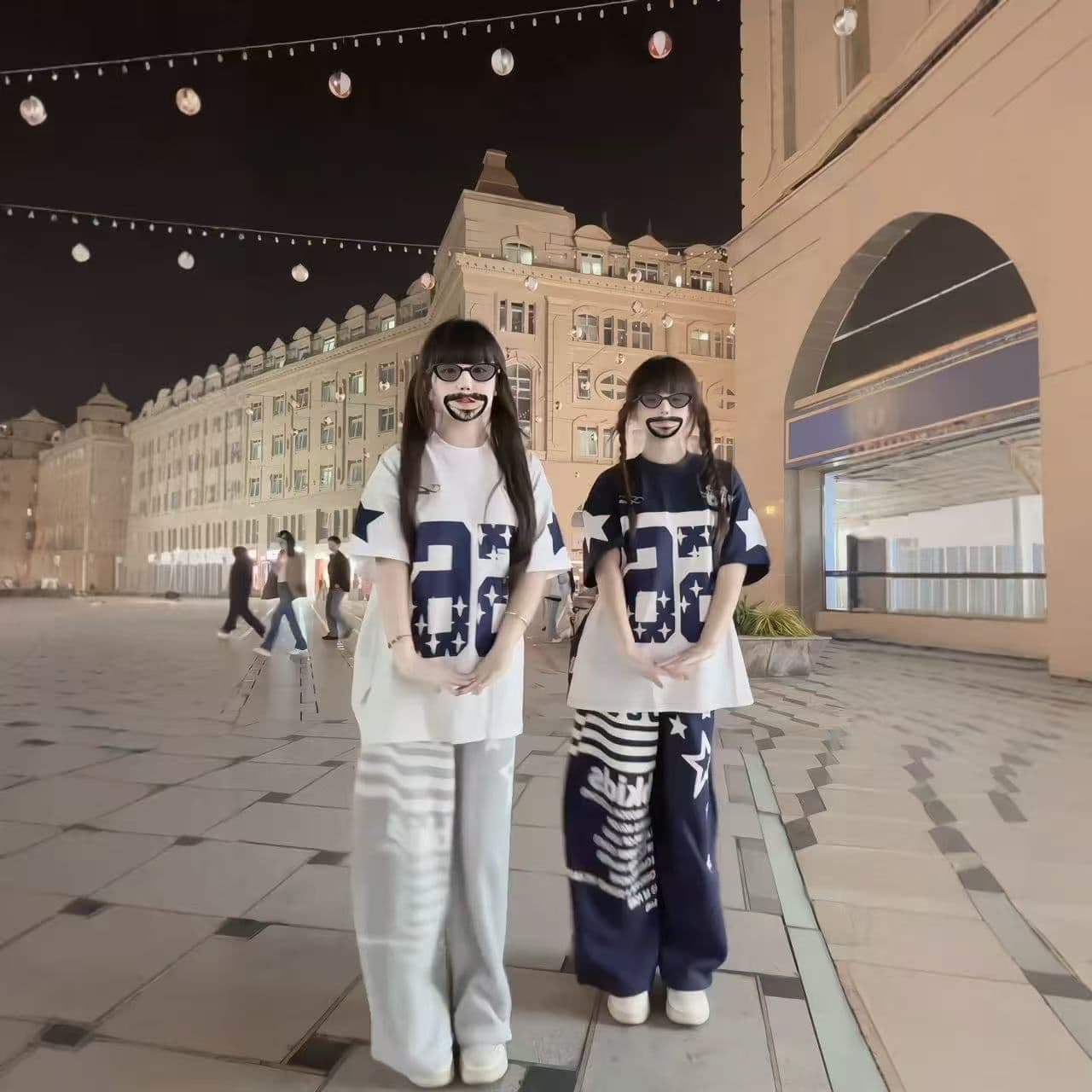 순면 한국 스타일 패션 프린트 루즈핏 티셔츠 이미지 3