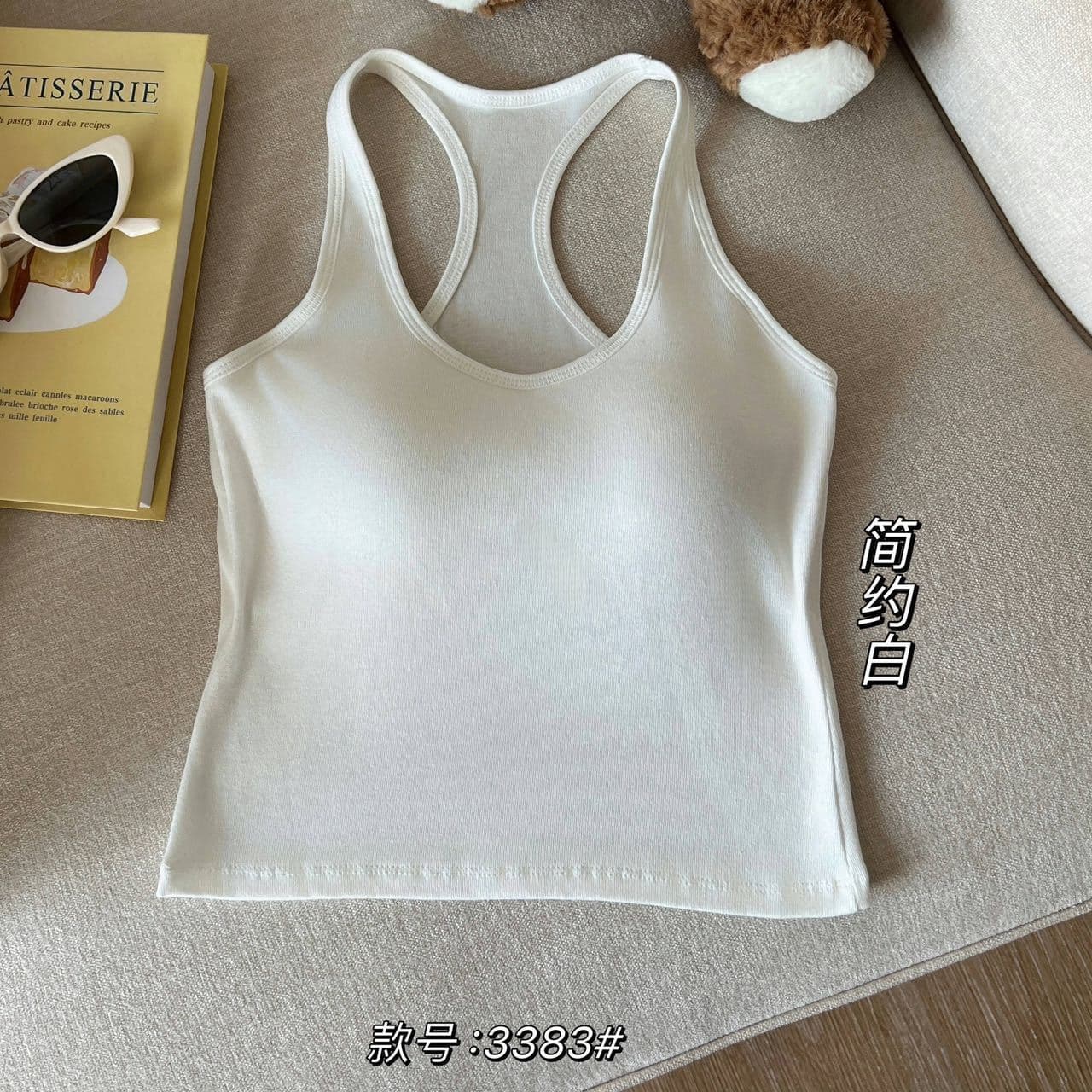 핫걸 벨트 가슴 패드 단어 캐미솔 여름 인사이드 가져 가라. 슬림해 보이는 표지 대리인 우유 외출용 아름다움 뒤로 기본 셔츠 상세 이미지 6
