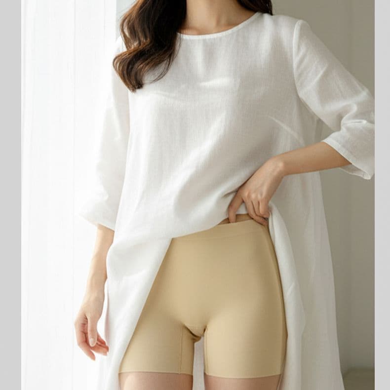 운동 없음 흔적 안전 반바지 얇은 스타일 얼음 실크 네 구석 팬티 만나는 노출 방지 여성 팬티 여름 상세 이미지 8
