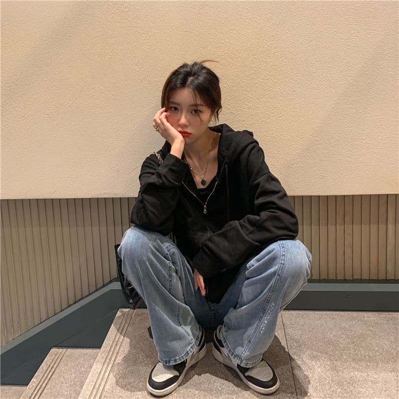 얇은 스타일 오픈 가디건 후드 티 스웨터 루즈핏 캐주얼 다용도 맨위 트렌드 상세 이미지 9