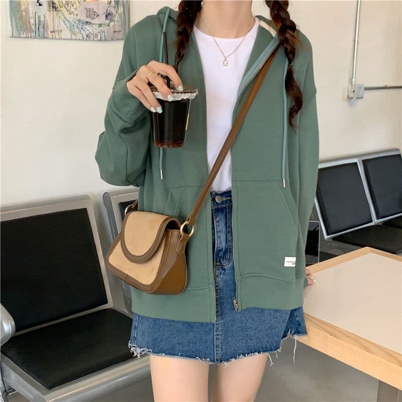 새로운 한국 스타일 학생 여성 의류 오픈 가디건 작은 외투 루즈핏 맨위 이미지 3