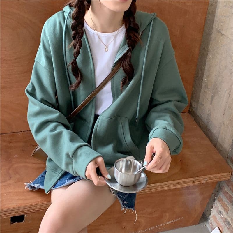 새로운 한국 스타일 학생 여성 의류 오픈 가디건 작은 외투 루즈핏 맨위 상세 이미지 18