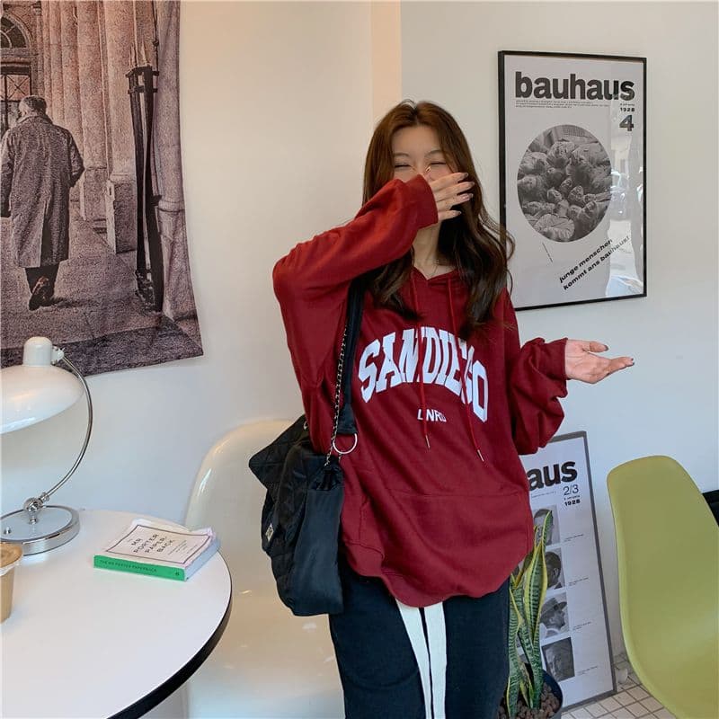 oversize 루즈핏 후드 티 스웨터 여성 느긋한 바람 다용도 재킷 상세 이미지 6