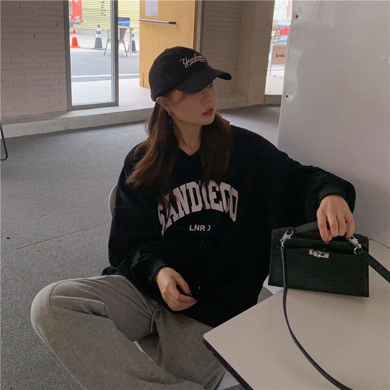 oversize 루즈핏 후드 티 스웨터 여성 느긋한 바람 다용도 재킷 상세 이미지 19