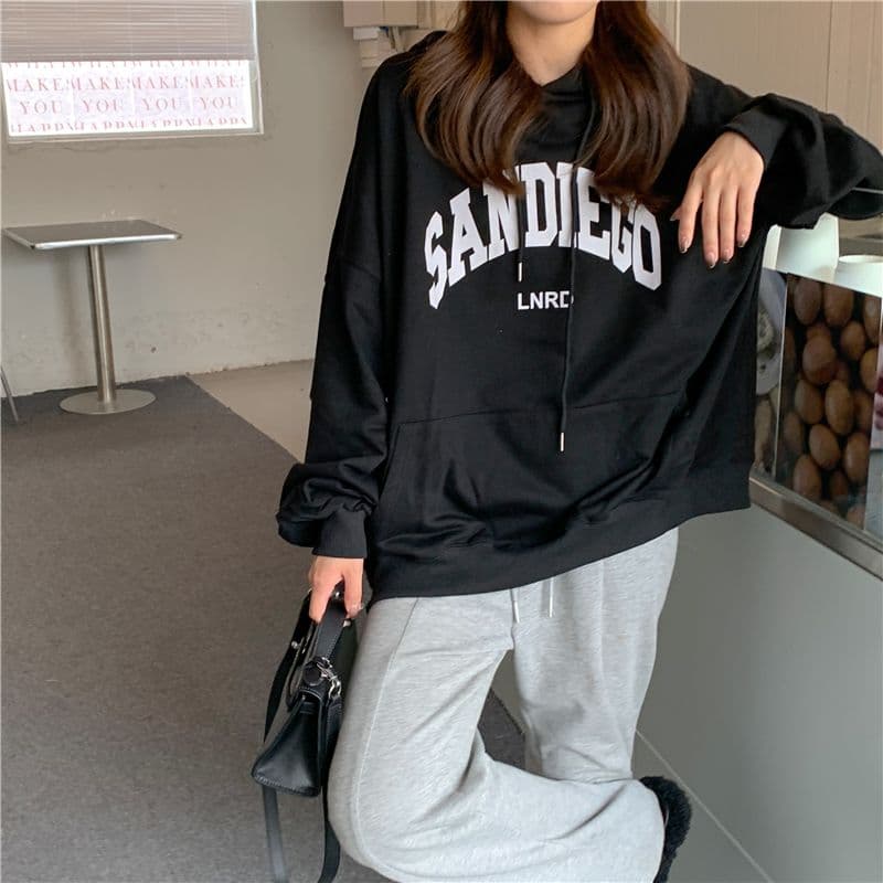 oversize 루즈핏 후드 티 스웨터 여성 느긋한 바람 다용도 재킷 상세 이미지 22