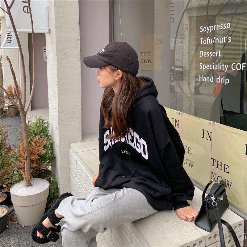 oversize 루즈핏 후드 티 스웨터 여성 느긋한 바람 다용도 재킷 상세 이미지 24