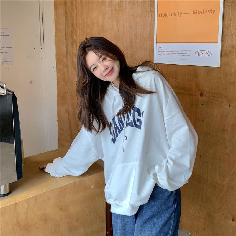 oversize 루즈핏 후드 티 스웨터 여성 느긋한 바람 다용도 재킷 상세 이미지 32
