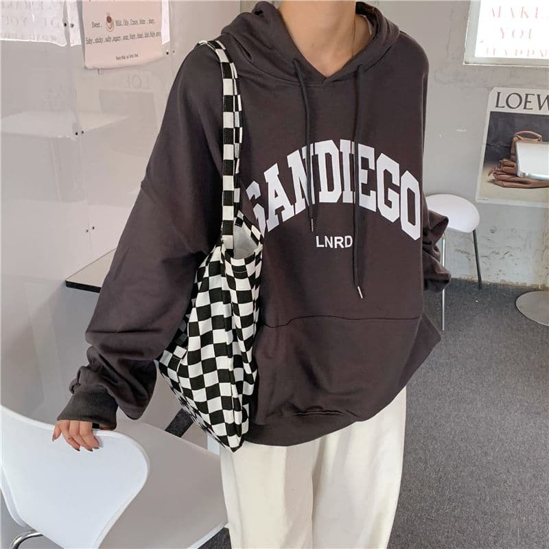 oversize 루즈핏 후드 티 스웨터 여성 느긋한 바람 다용도 재킷 상세 이미지 36
