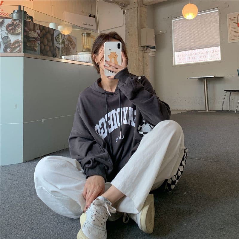 oversize 루즈핏 후드 티 스웨터 여성 느긋한 바람 다용도 재킷 상세 이미지 38