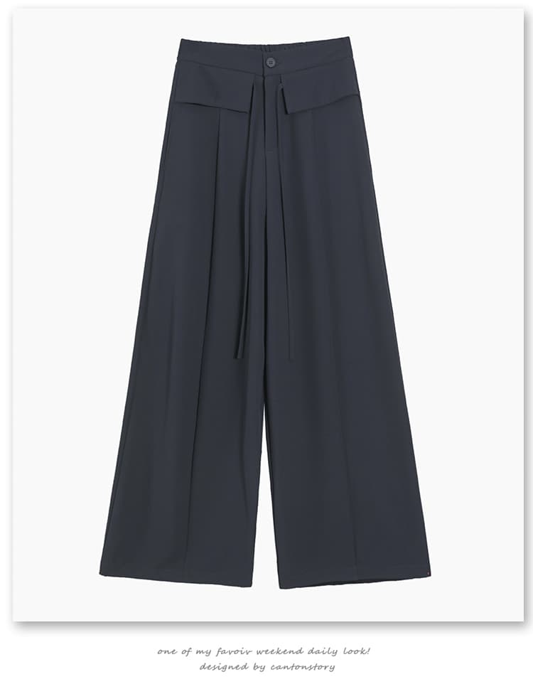 고급 회색 정장 바지 여성 가을 2026 새로운 오래된 돈 바람 도루 센스 스트레이트 루즈핏 바닥 청소 슬림해 보이는 와이드 레그 팬츠 어린이 상세 이미지 70