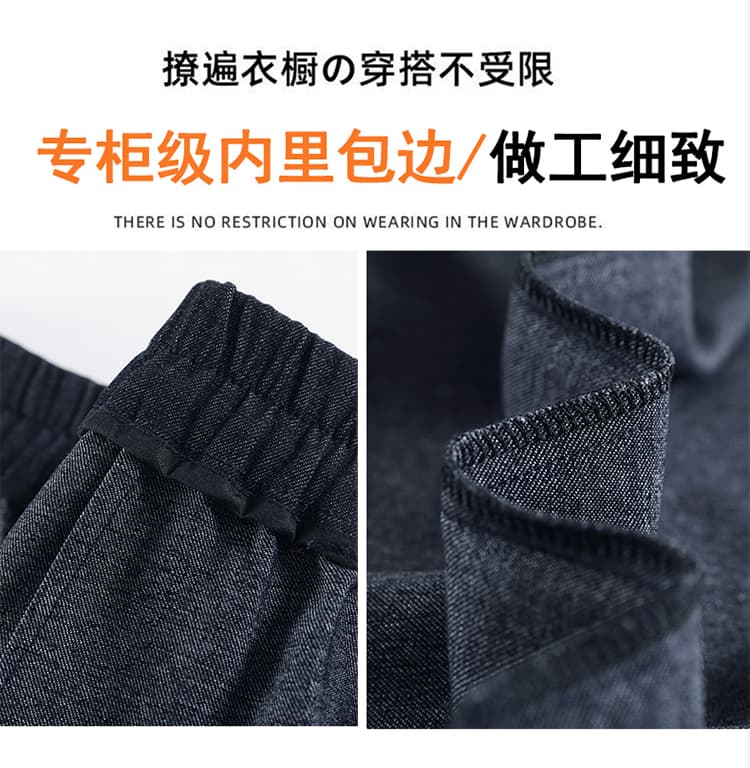 해군 고급 센스 바지 여성 가을 겨울철 2025 새로운 스트레이트 다용도 슬림해 보이는 털이 있는 와이드 레그 팬츠 두꺼움 정장 바지 상세 이미지 22