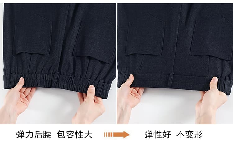 해군 고급 센스 바지 여성 가을 겨울철 2025 새로운 스트레이트 다용도 슬림해 보이는 털이 있는 와이드 레그 팬츠 두꺼움 정장 바지 상세 이미지 23