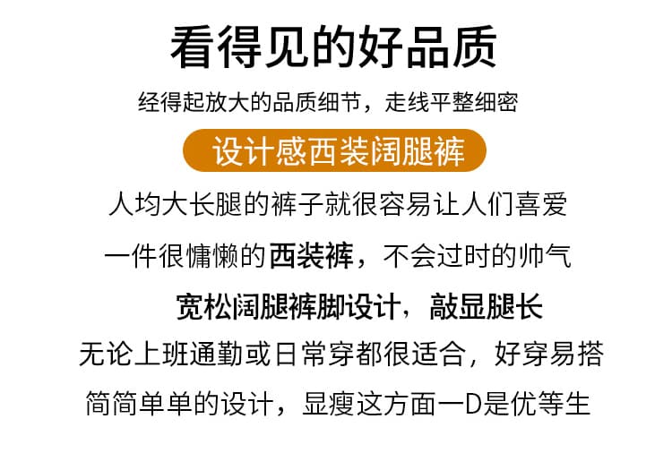 검정색 정장 와이드 레깅스 바지 2026 가을 새로운 하이웨이스트 슬림해 보이는 도루 센스 루즈핏 캐주얼 스트레이트 바닥 청소 바지 상세 이미지 2