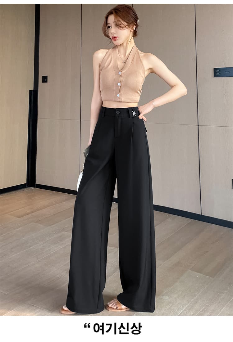 회색 정장 바지 여성 가을 2026 가을 겨울 고급 센스 도루 센스 와이드 레그 팬츠 스트레이트 캐주얼 오래된 돈 바람 롱 바지 상세 이미지 64