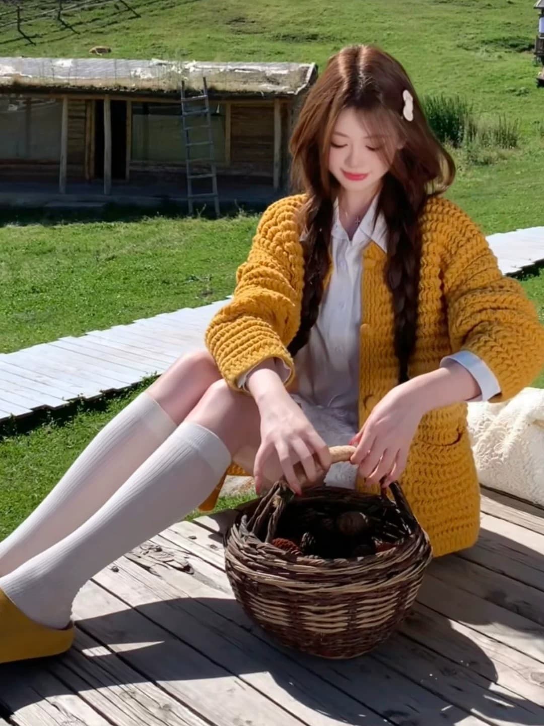2026 년 가을 겨울 새로운 한 부서 부드러운 센스 센 부서 느긋한 바람 스웨터 여자 상세 이미지 6