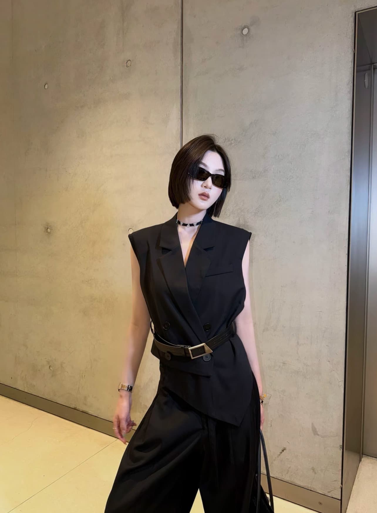 덩 새싹 팅 힘 야오 사람들 봄 여름 새로운 작은 대중 디자인 불규칙 패션 품격 다용도 정장 베스트 이미지 3