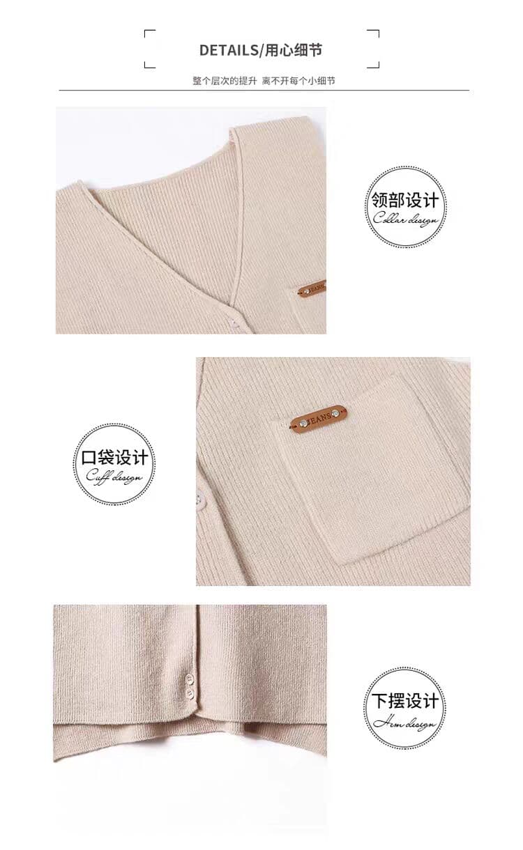 가을 니트 베스트 조끼 스웨터 여자 가을 겨울 새로운 루즈핏 외부 가져 가라. 조끼 상세 이미지 3