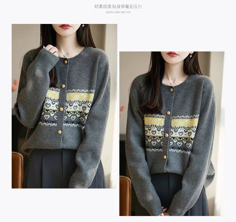 가을 겨울 빅 사이즈 공정한 섬 여성 스웨터 코트 고급 센스 인사이드 가져 가라. 수 있습니다. 외출용 니트 만나는 오픈 가디건 상세 이미지 19
