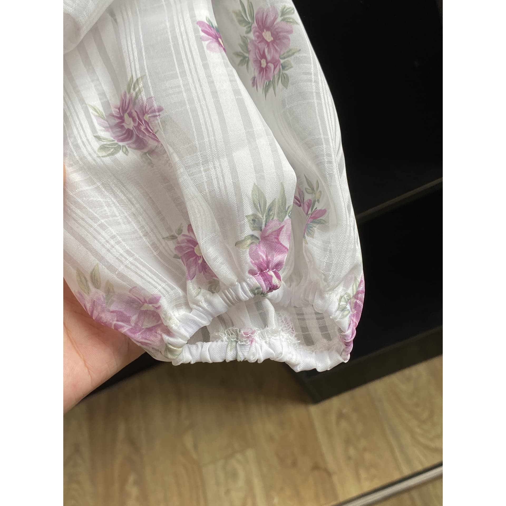 밤나무 코코아 bankelili rl 중년 꽃무늬 오프숄더 펌프 로프 꽃무늬 슬림해 보이는 연령 감소 여성 셔츠 여름 이미지 6