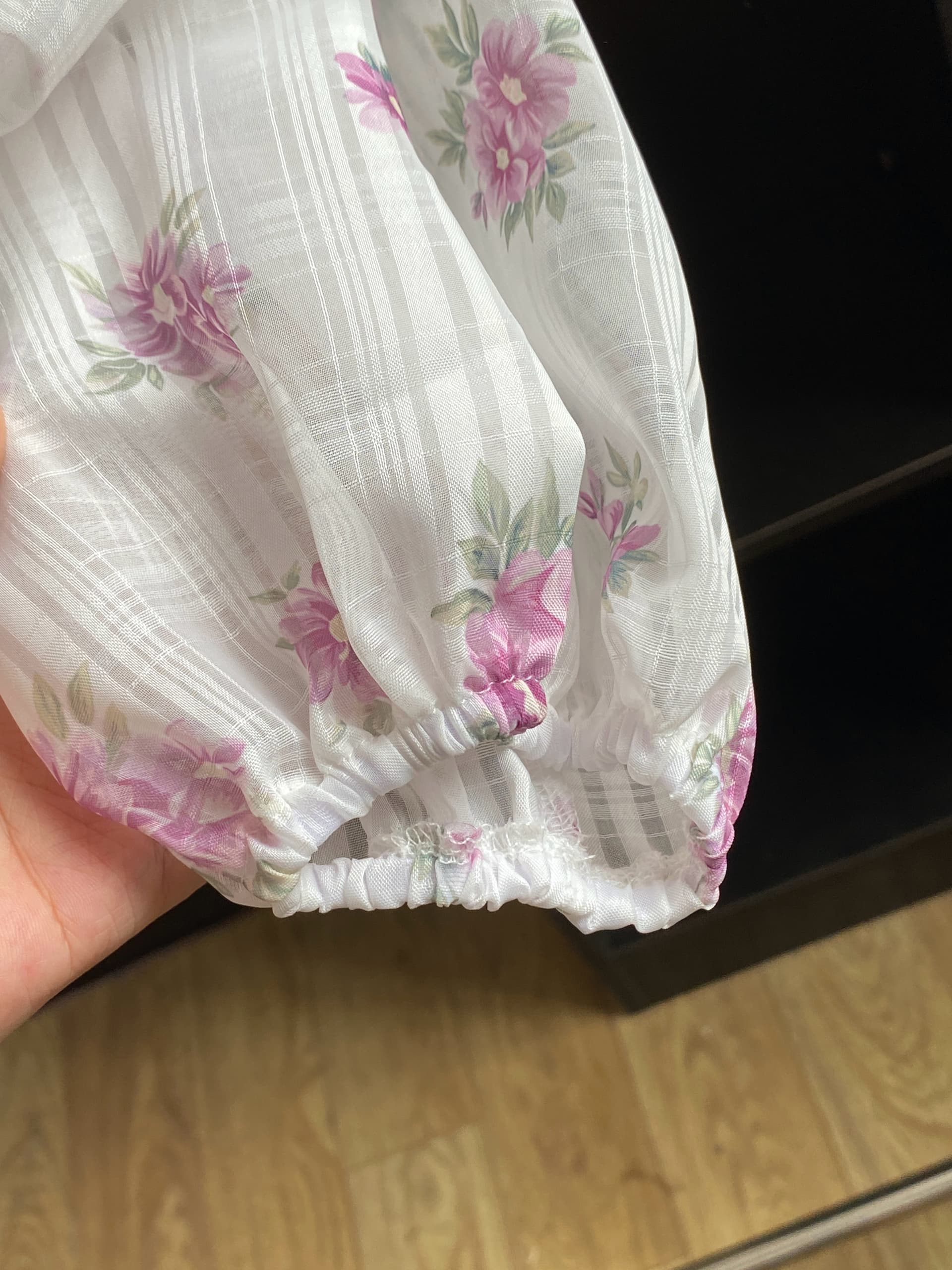 밤나무 코코아 bankelili rl 중년 꽃무늬 오프숄더 펌프 로프 꽃무늬 슬림해 보이는 연령 감소 여성 셔츠 여름 상세 이미지 6