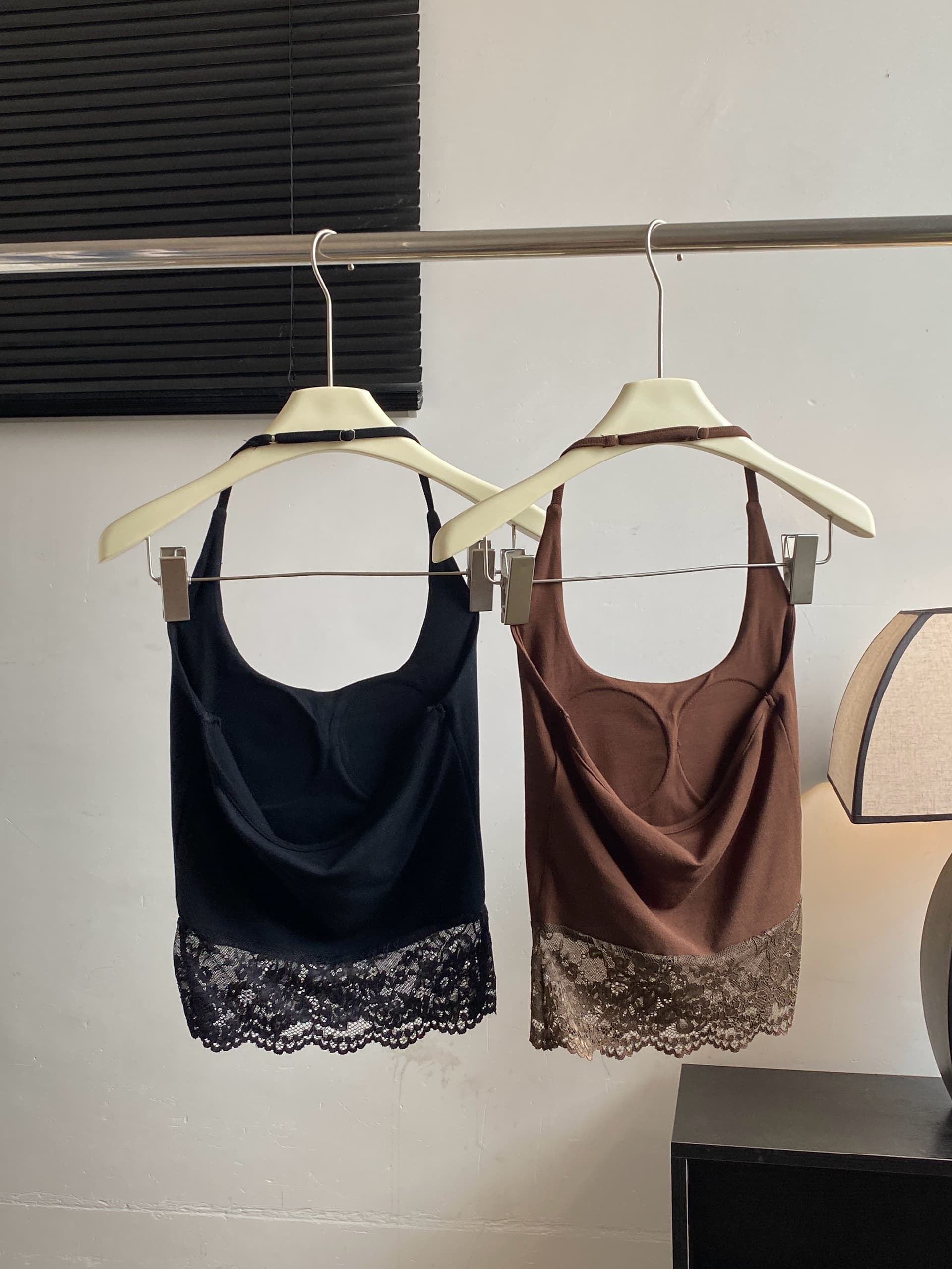 jmshop 바람둥이 느슨함 부서 주간 실크 양모 긴팔 티셔츠 레이스 레이스 행침 목 슬립 캐주얼 바지 세트 상세 이미지 5