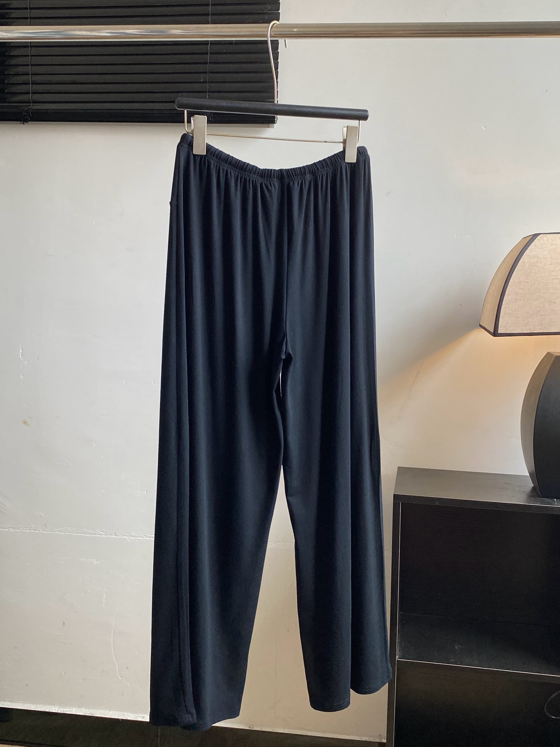 jmshop 바람둥이 느슨함 부서 주간 실크 양모 긴팔 티셔츠 레이스 레이스 행침 목 슬립 캐주얼 바지 세트 상세 이미지 16
