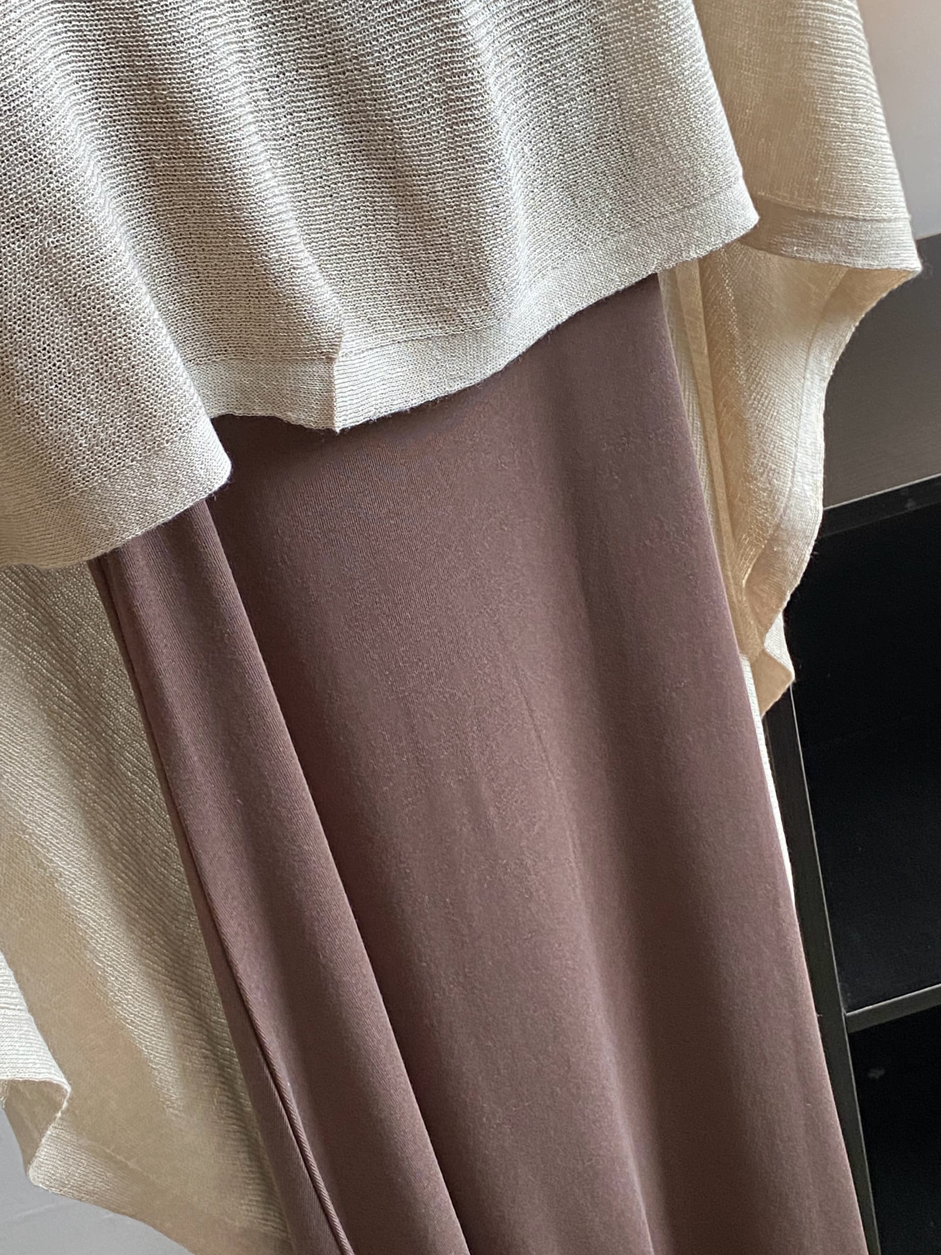 yolo shop 한 부서 느긋한 부드러운 품격 세트 아마 얇은 스타일 숄 몸매 가꾸기 허리 수축 슬립 드레스 이미지 5