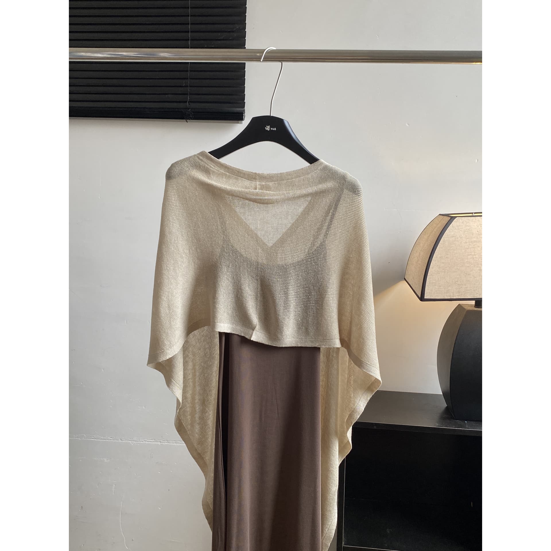 yolo shop 한 부서 느긋한 부드러운 품격 세트 아마 얇은 스타일 숄 몸매 가꾸기 허리 수축 슬립 드레스 이미지 6