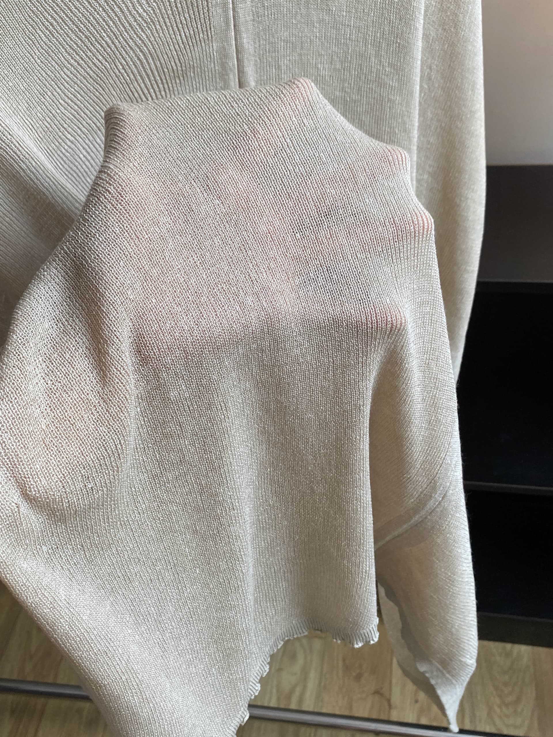 yolo shop 한 부서 느긋한 부드러운 품격 세트 아마 얇은 스타일 숄 몸매 가꾸기 허리 수축 슬립 드레스 상세 이미지 11