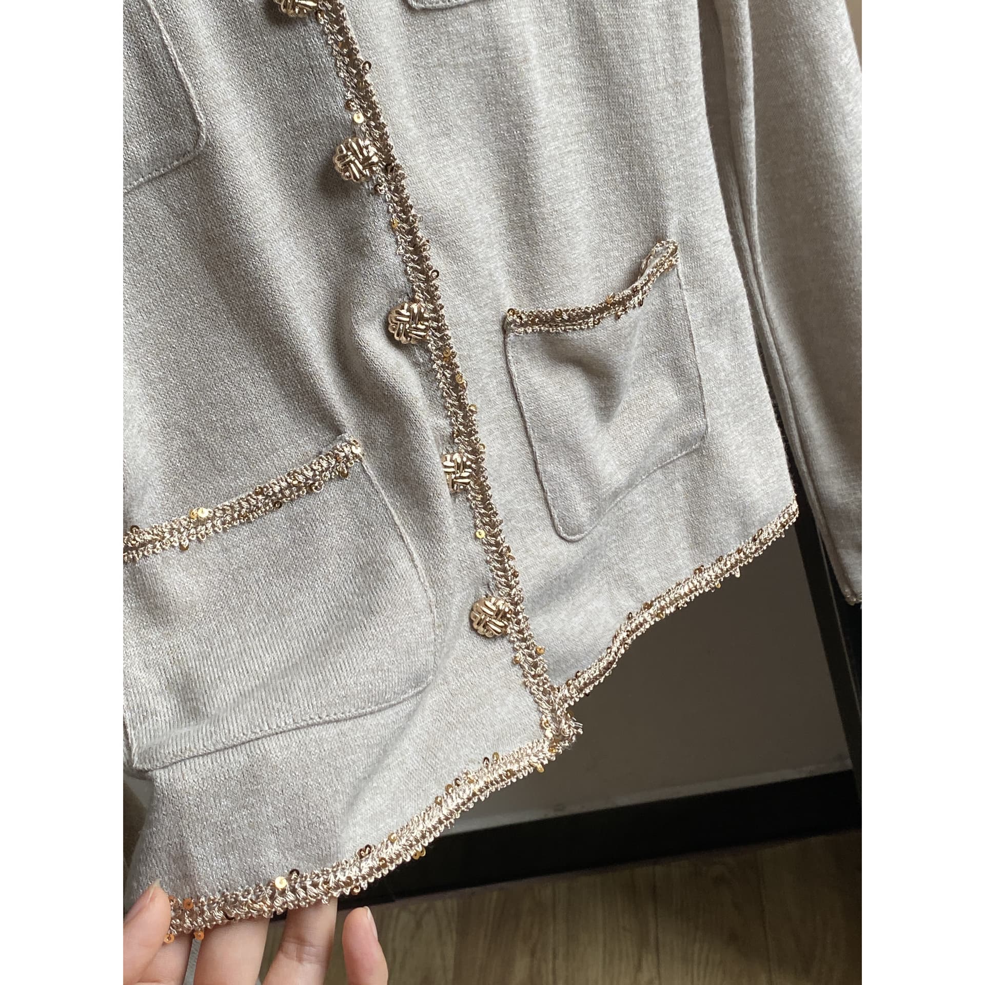 skk store paris 높음 세트 패션 위크 260g 레트로 천 골드 샤오시엔 재킷 절묘한 분장 ~ 중 느슨함 이미지 6
