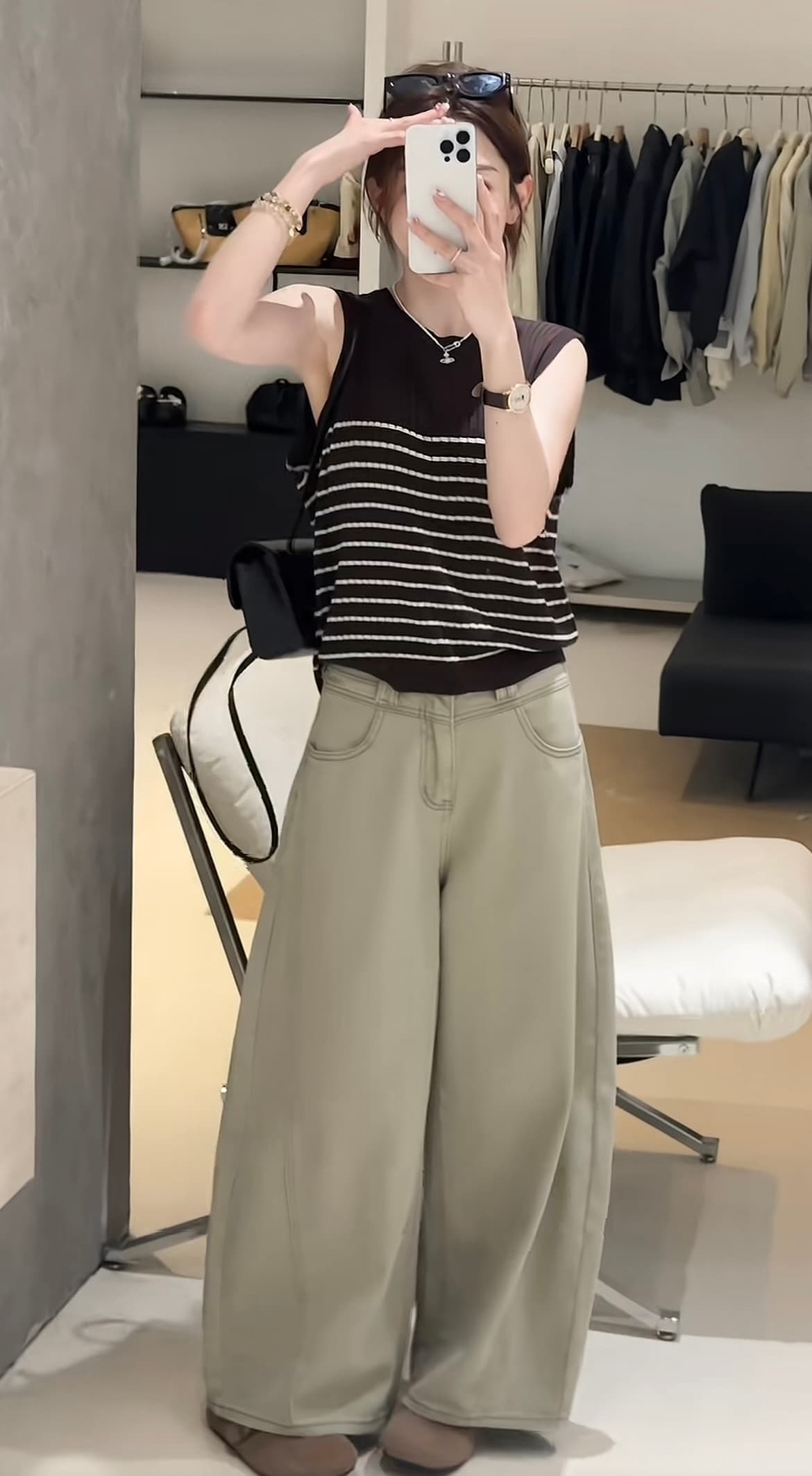 흔들어서 톤 폭발 뒤로 디자인 센스 조끼 플러스 무거운 작업 워시 물 면 긴 바지 세트 상세 이미지 1