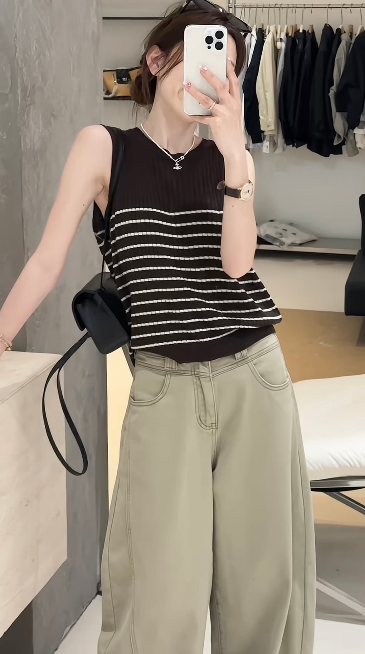 흔들어서 톤 폭발 뒤로 디자인 센스 조끼 플러스 무거운 작업 워시 물 면 긴 바지 세트 상세 이미지 5