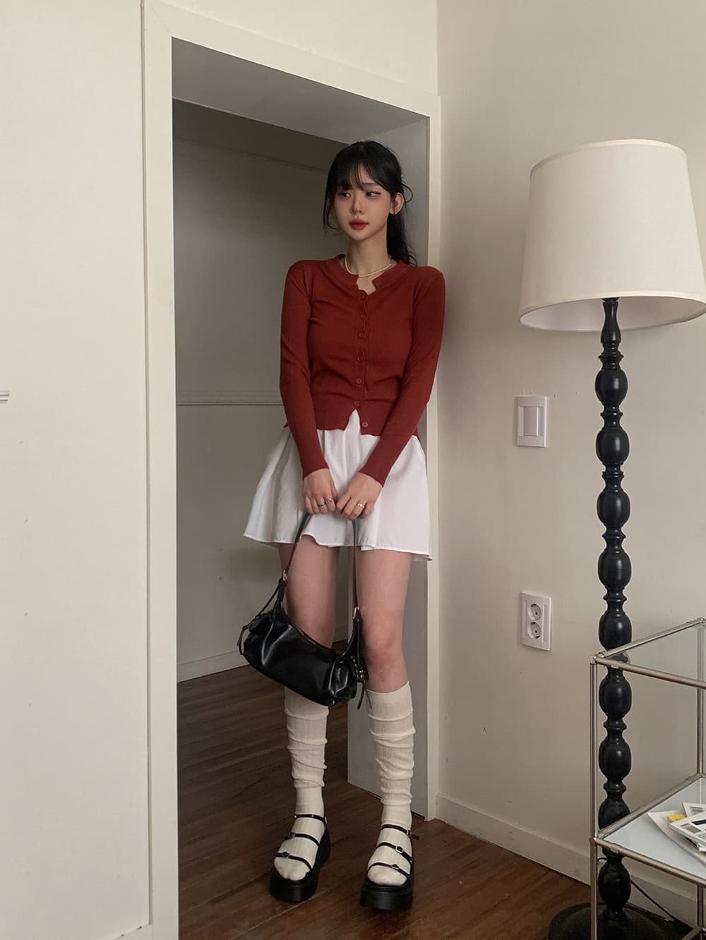 한국 chic 프랑스식 미니멀리즘 품격 패치워크 작은 키 발레 바람 다용도 민소매 슬립 드레스 상세 이미지 18