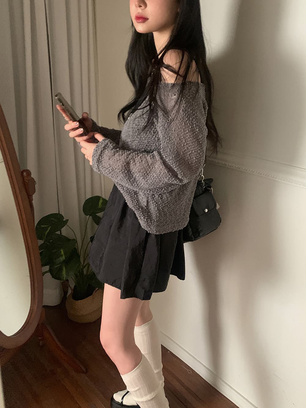 한국 chic 프랑스식 미니멀리즘 품격 패치워크 작은 키 발레 바람 다용도 민소매 슬립 드레스 상세 이미지 34