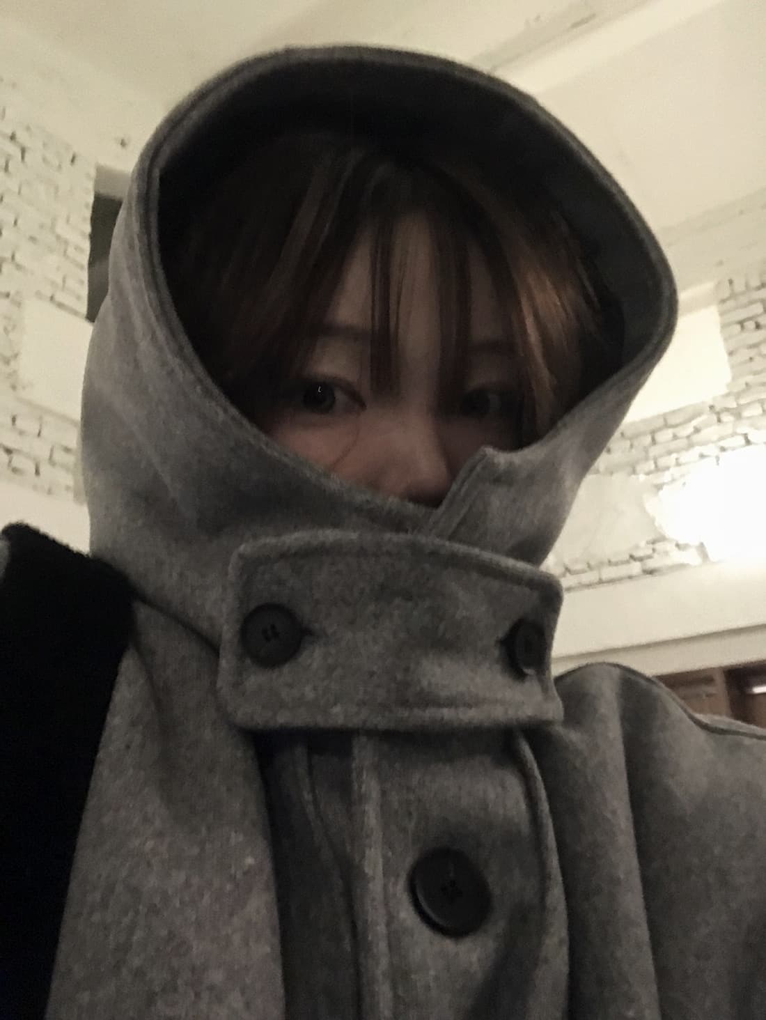 재고 있음 한국 chic 레트로 품격 캐주얼 겨울 후드 보온 빅 포켓 쇼트 스타일 코트 모직 외투 상세 이미지 10