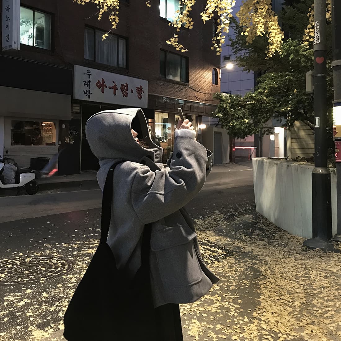 재고 있음 한국 chic 레트로 품격 캐주얼 겨울 후드 보온 빅 포켓 쇼트 스타일 코트 모직 외투 상세 이미지 34
