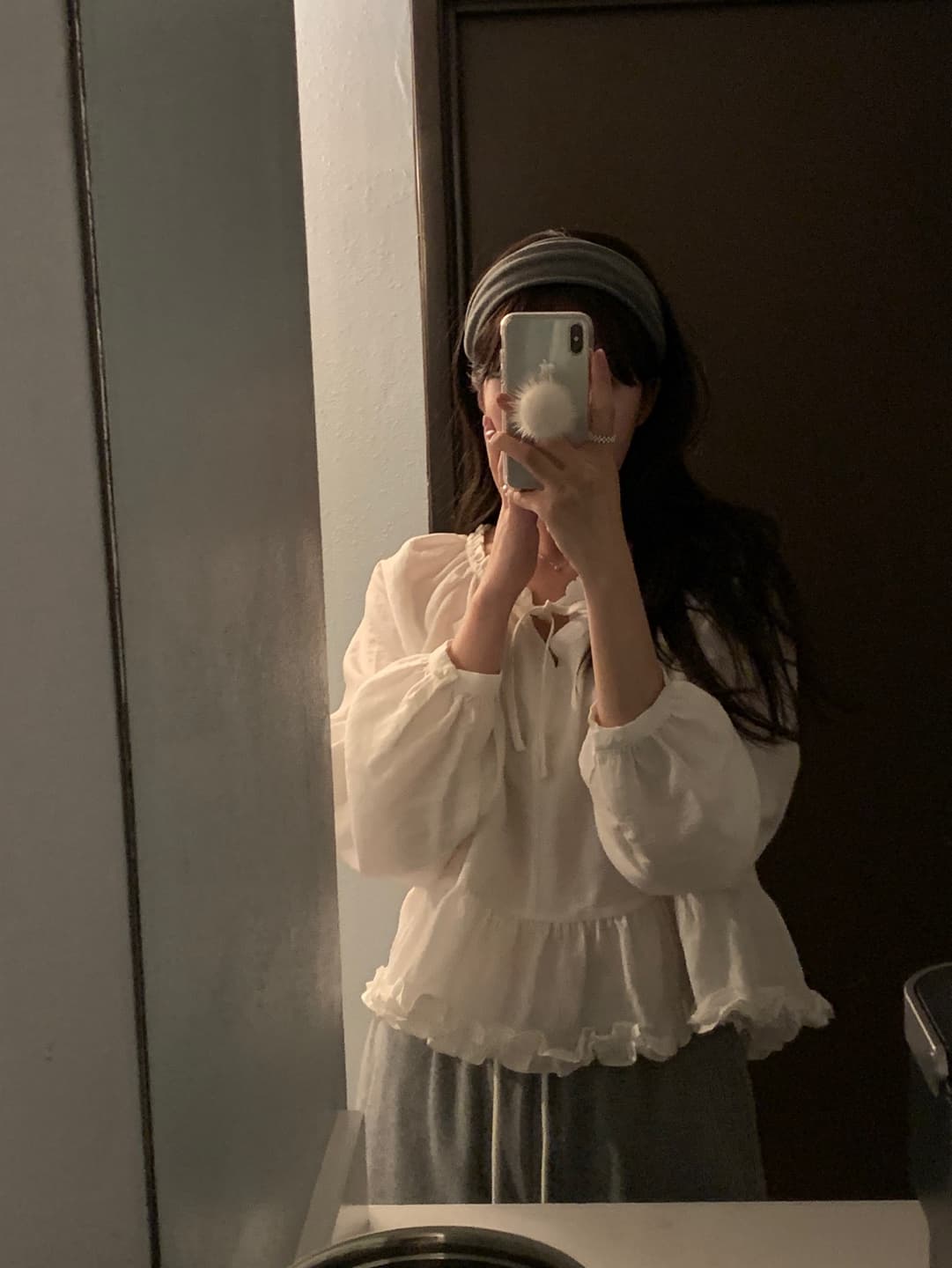 부드러운 작은 레이스 연령 감소 루즈핏 인형 셔츠 셔츠 상세 이미지 19